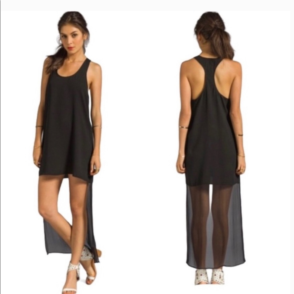 Line & Dot REVOLVE sheer hi lo tank dress New
